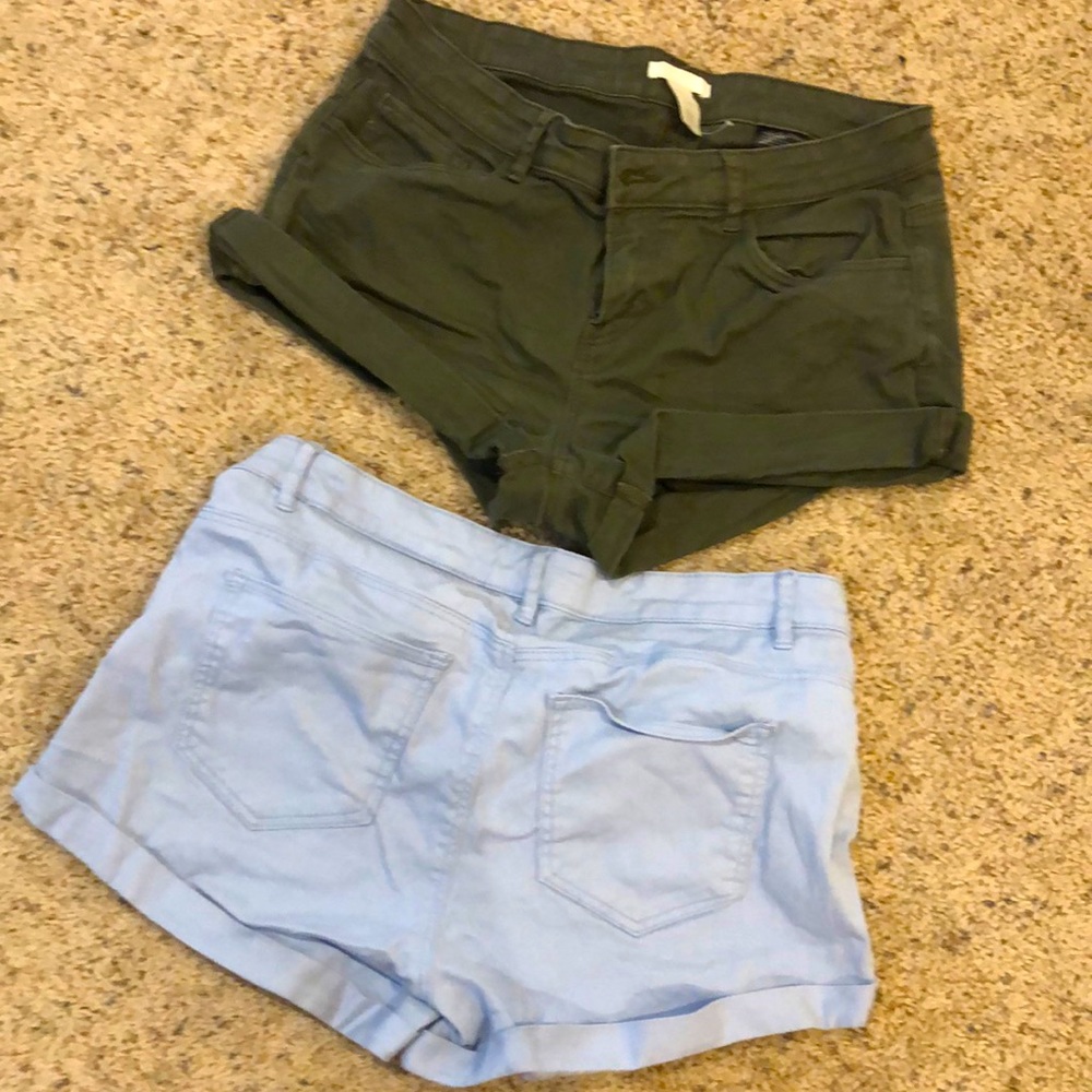 Two pairs of jean shorts